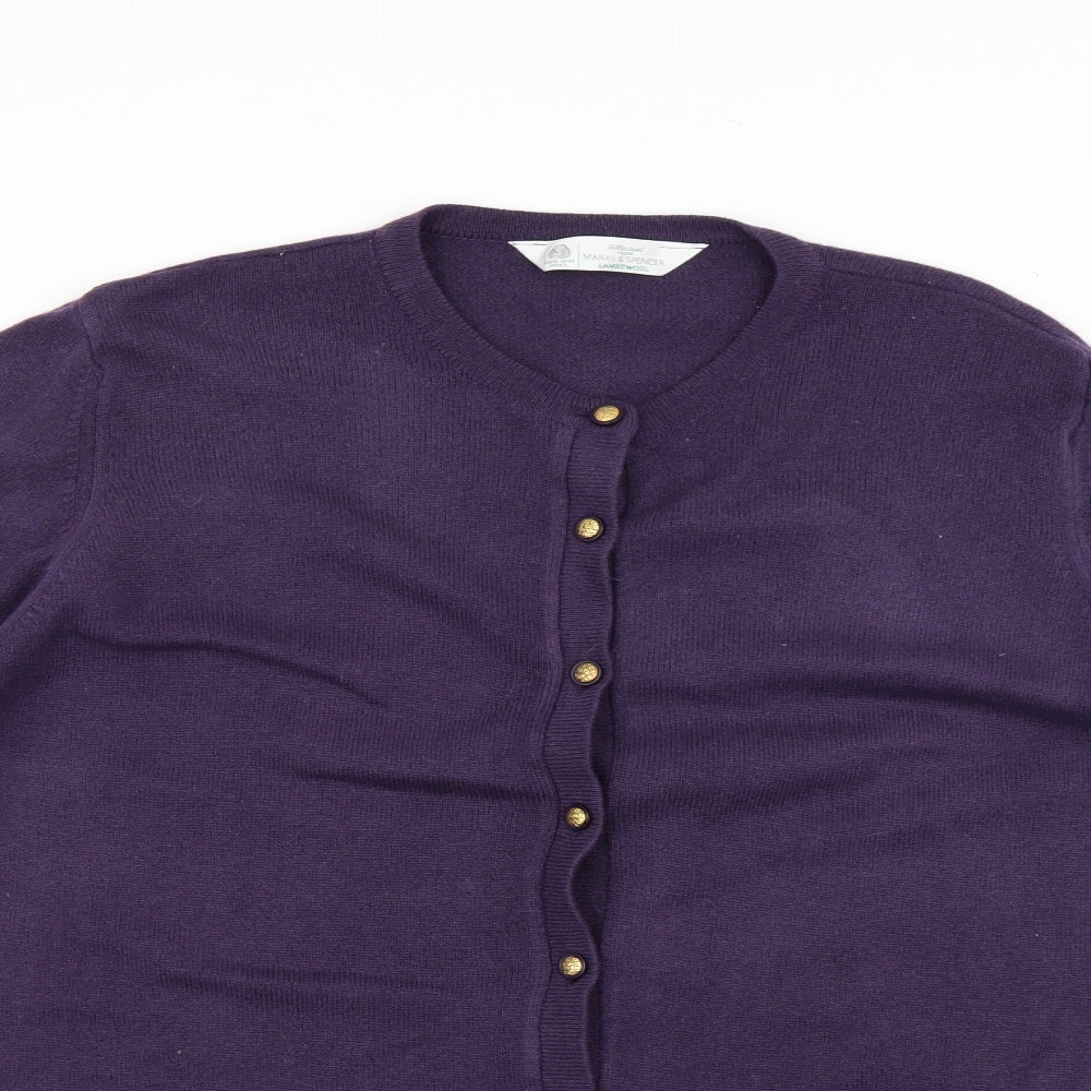 Marks and Spencer Womens Purple   Cardigan Jumper Size 18