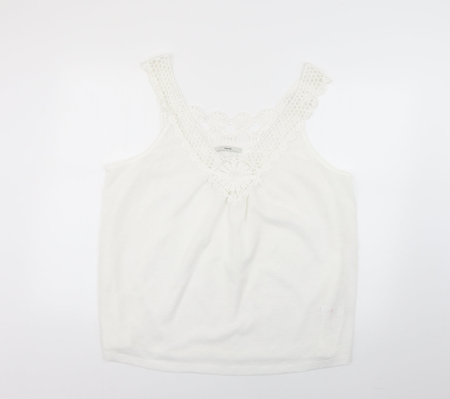George Womens White   Basic Blouse Size 14