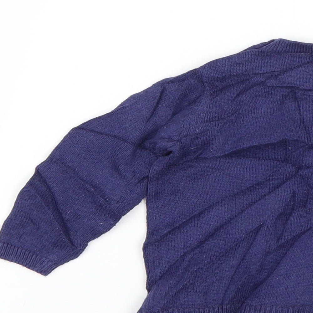 John Lewis Baby Blue Geometric  Pullover Jumper Size 6-9 Months