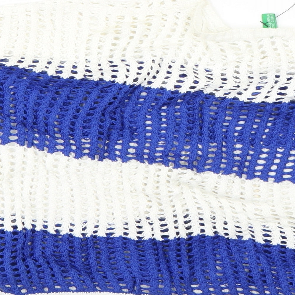 united of colurs Girls Multicoloured Striped  Pullover Jumper Size 8-9 Years