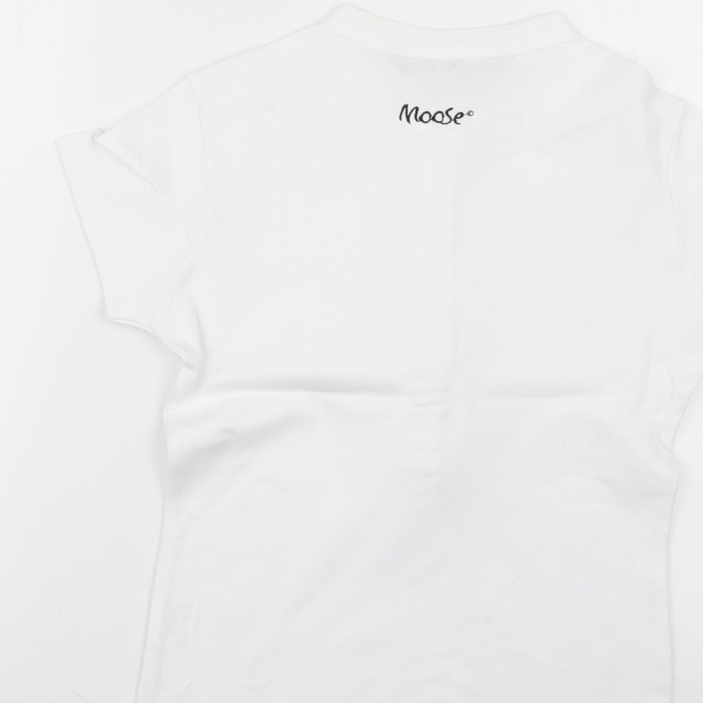 Skinnifit Womens White   Basic T-Shirt Size S