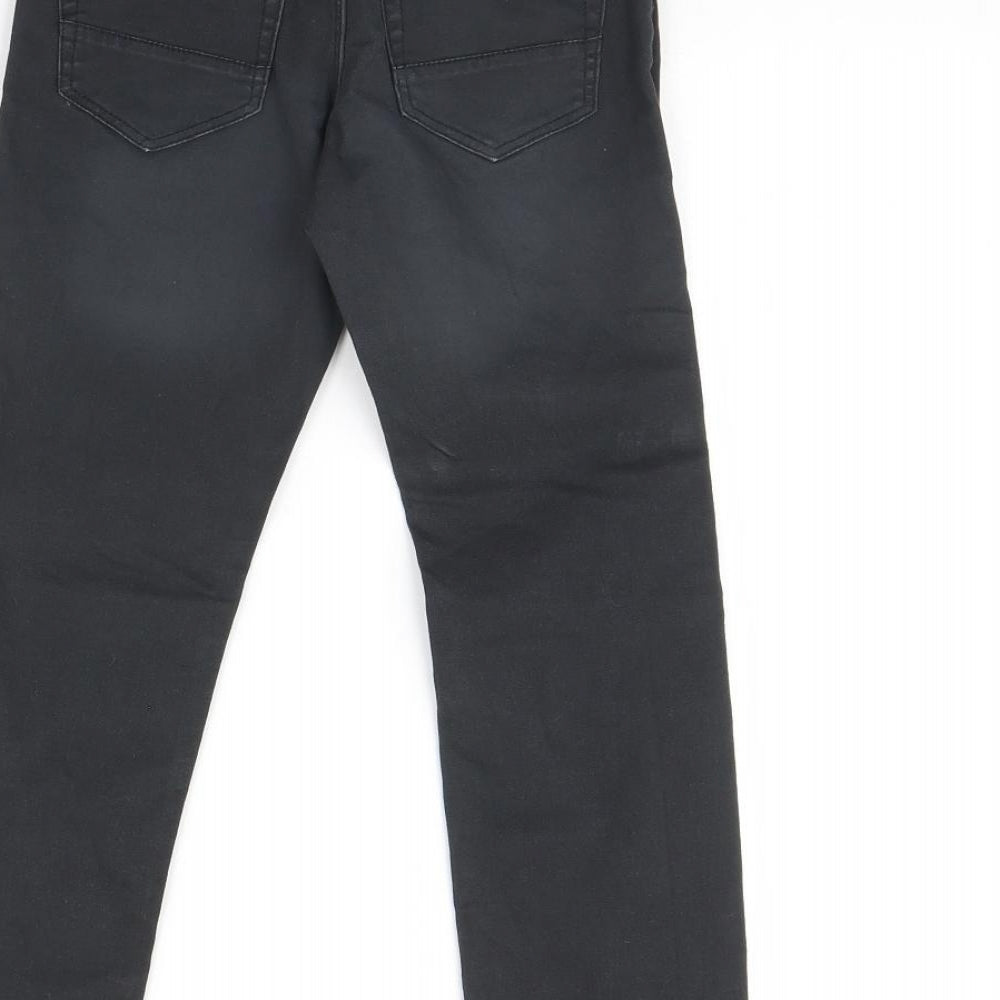 H&M Boys Black  Denim Straight Jeans Size 7 Years
