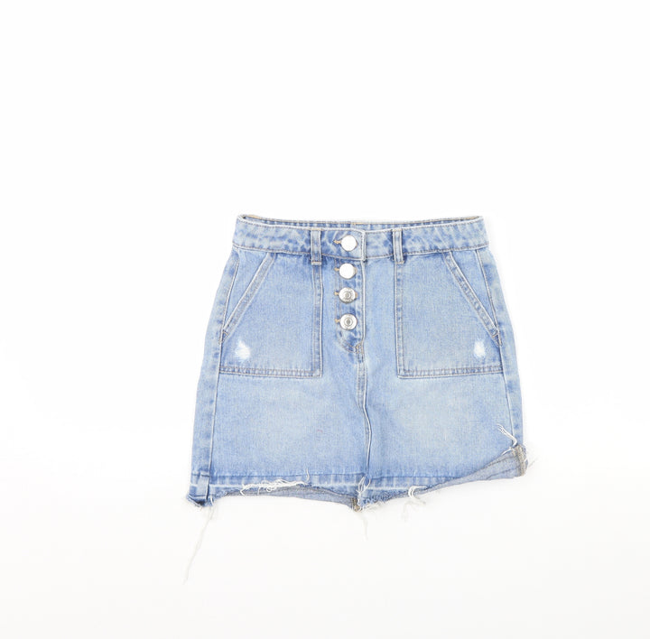 Candy Couture Girls Blue  Denim Mini Skirt Size 9 Years
