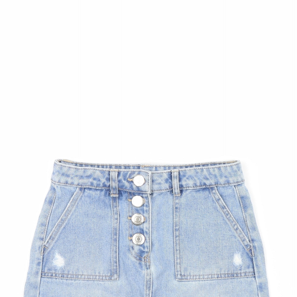 Candy Couture Girls Blue  Denim Mini Skirt Size 9 Years
