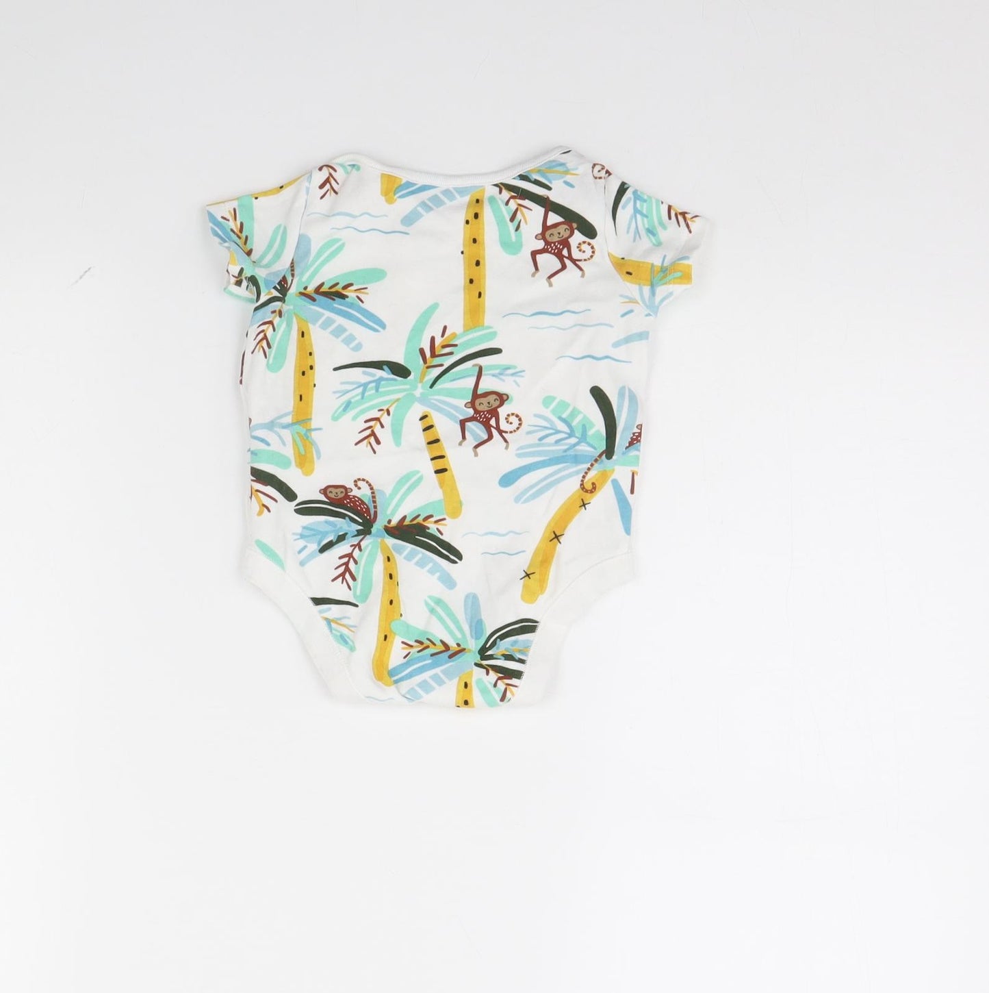 F&F Baby White Animal Print  Babygrow One-Piece Size 9-12 Months