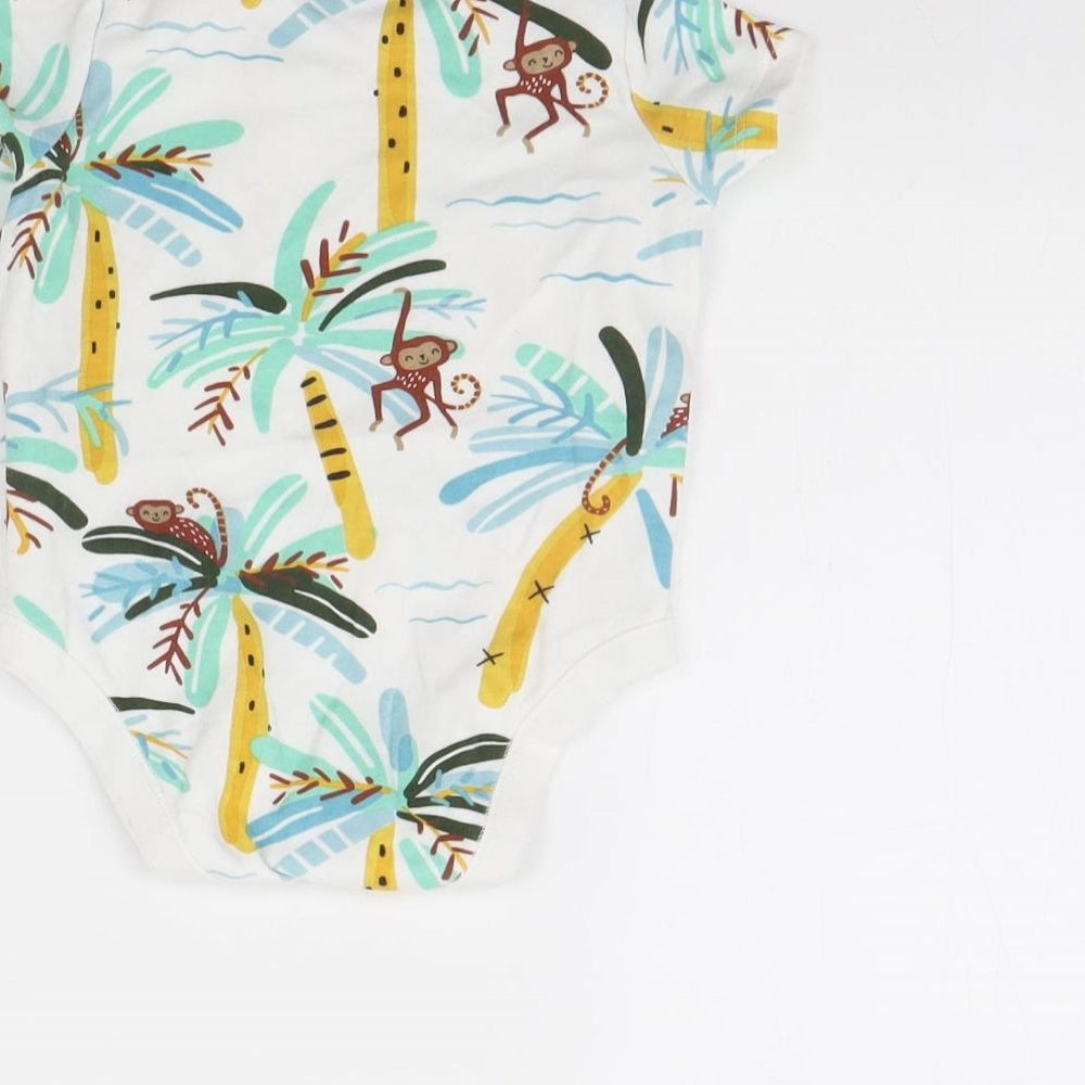 F&F Baby White Animal Print  Babygrow One-Piece Size 9-12 Months