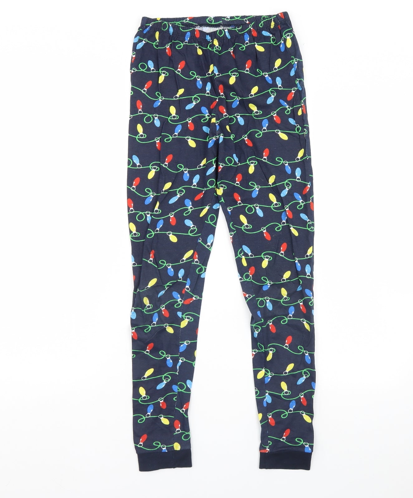 kids Boys Blue Striped   Pyjama Pants Size 11 Years  - christmas