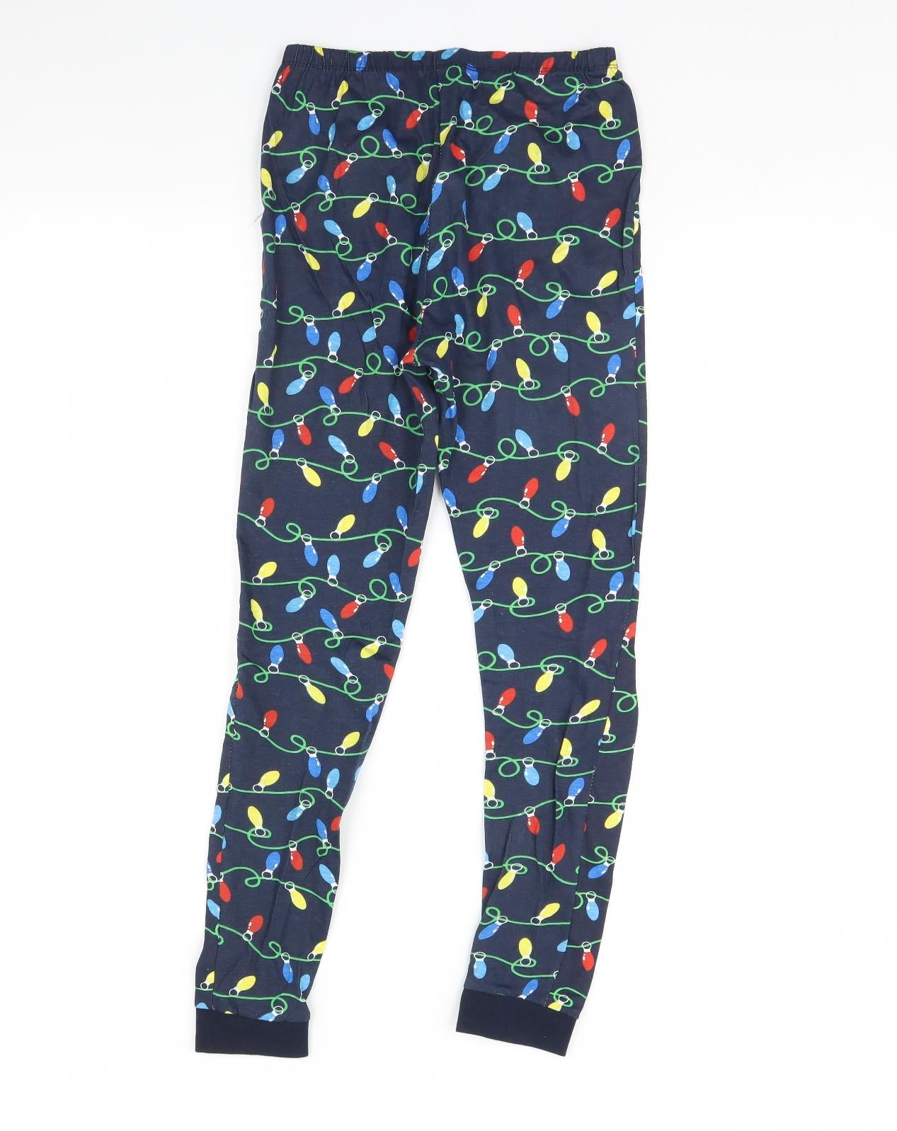 kids Boys Blue Striped   Pyjama Pants Size 11 Years  - christmas