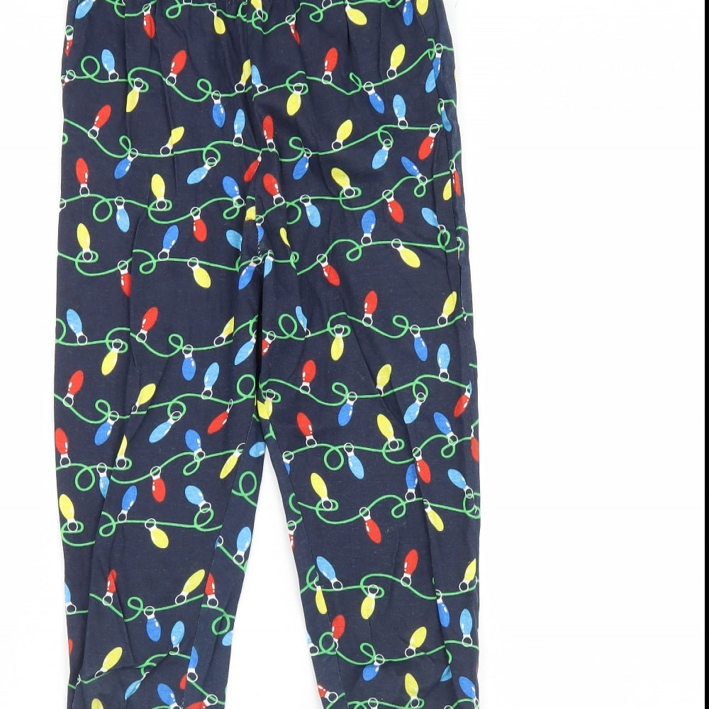 kids Boys Blue Striped   Pyjama Pants Size 11 Years  - christmas