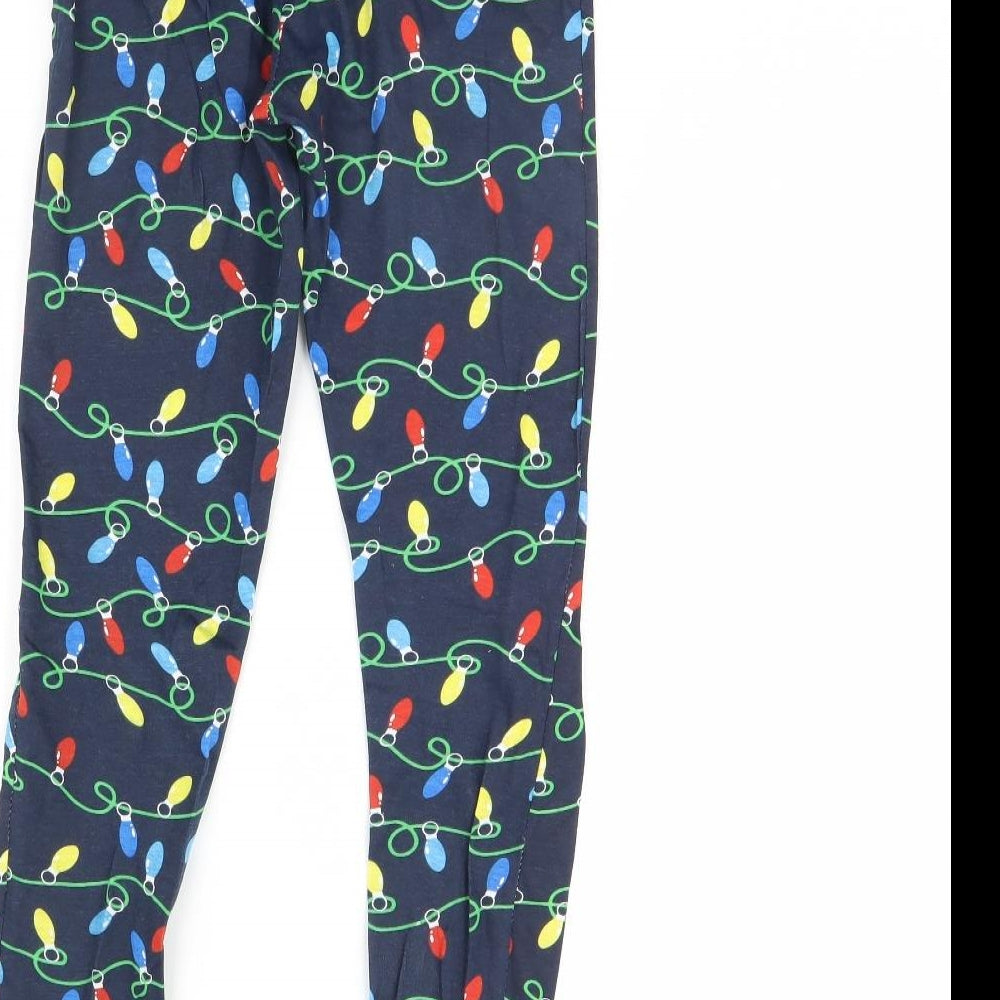 kids Boys Blue Striped   Pyjama Pants Size 11 Years  - christmas