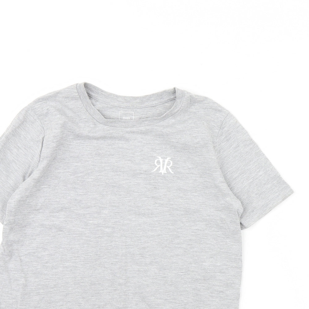 River Island Boys Grey   Basic T-Shirt Size 9 Years