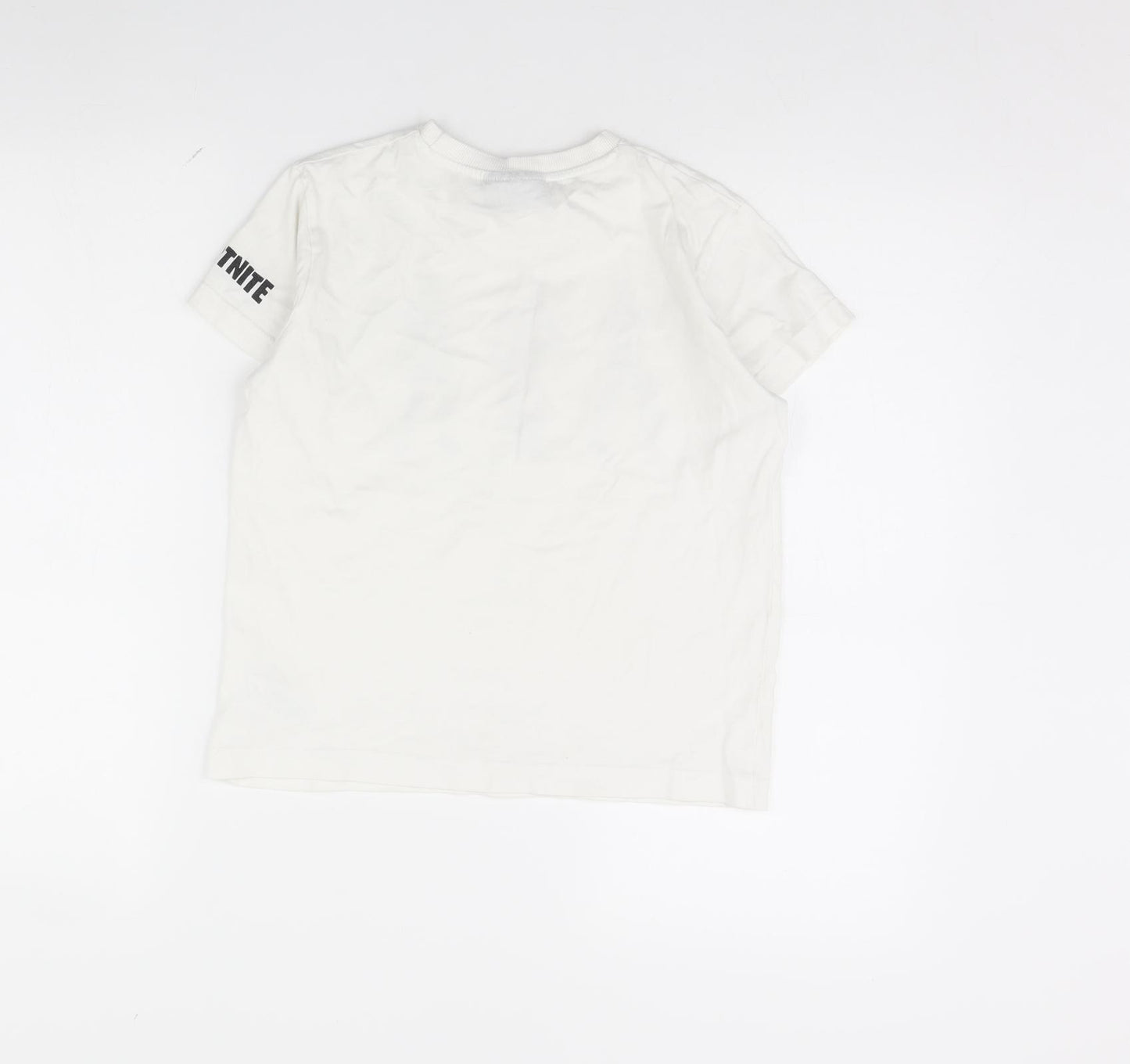 Fortnite Boys White   Basic T-Shirt Size S  - Fortnite