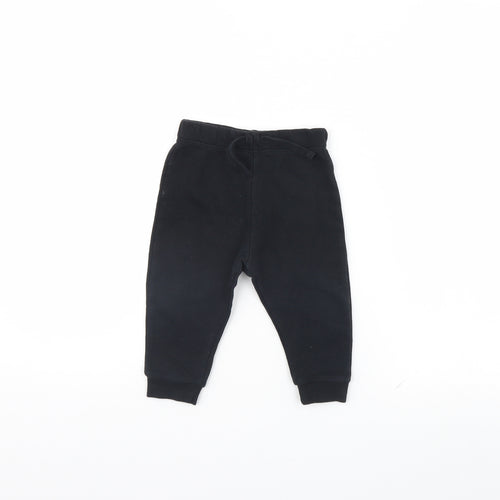 Fred & FLo Baby Black   Jogger Trousers Size 9 Months