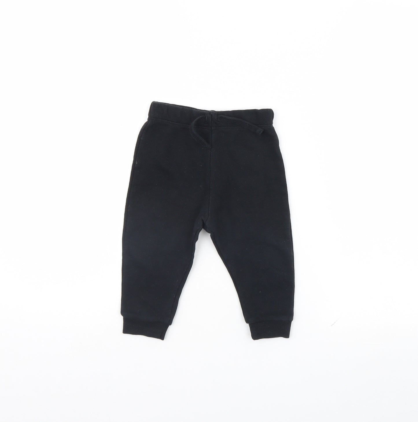 Fred & FLo Baby Black   Jogger Trousers Size 9 Months