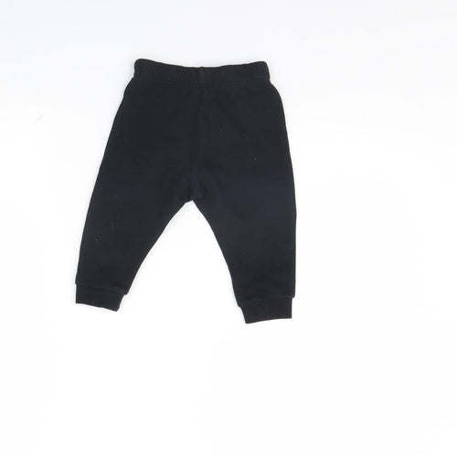 Fred & FLo Baby Black   Jogger Trousers Size 9 Months
