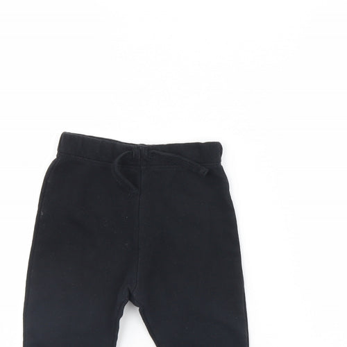 Fred & FLo Baby Black   Jogger Trousers Size 9 Months