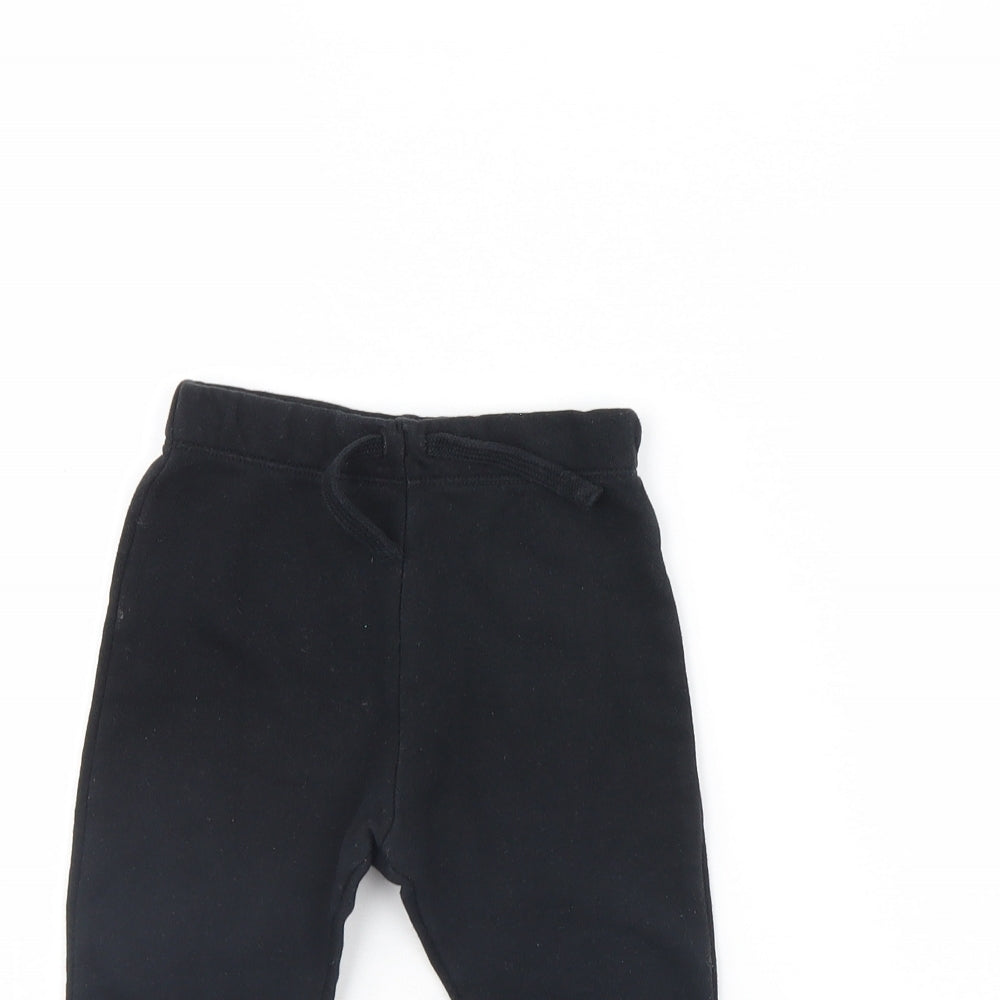 Fred & FLo Baby Black   Jogger Trousers Size 9 Months