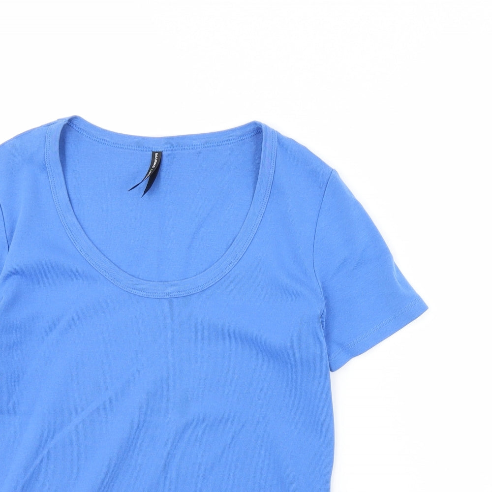 M&s Womens Blue   Basic T-Shirt Size 14