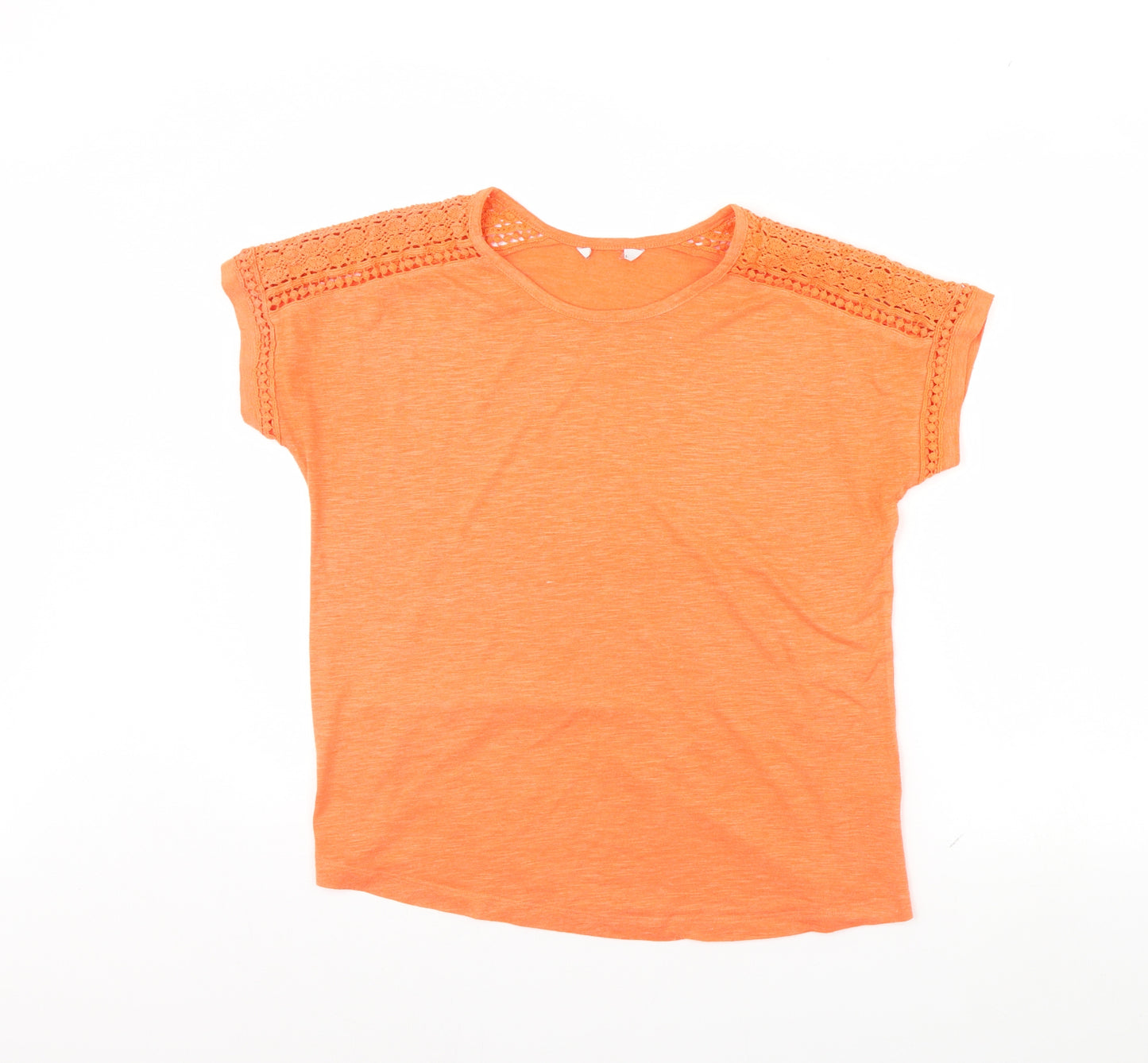 Peacocks Womens Orange   Basic T-Shirt Size 14