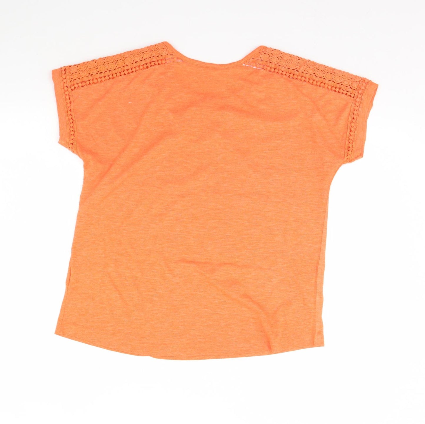 Peacocks Womens Orange   Basic T-Shirt Size 14