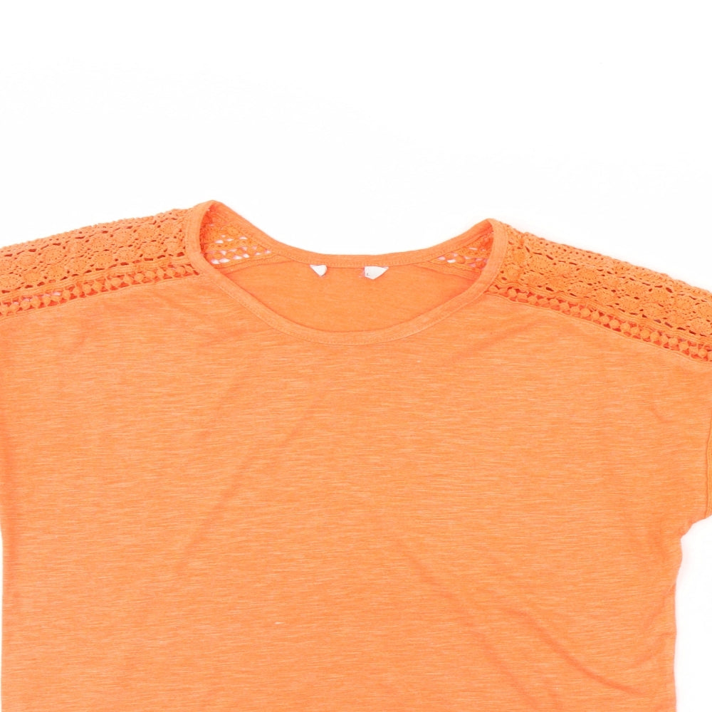 Peacocks Womens Orange   Basic T-Shirt Size 14