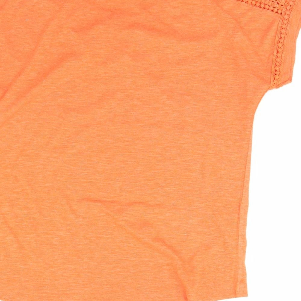 Peacocks Womens Orange   Basic T-Shirt Size 14