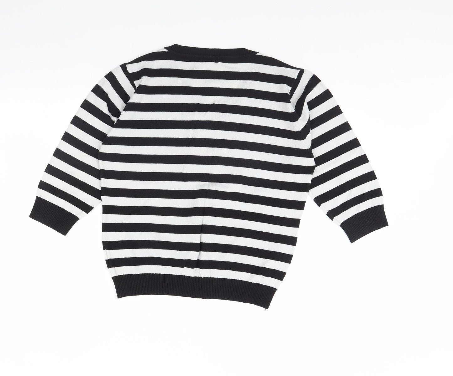 Papaya Womens Black Striped  Pullover Jumper Size 20