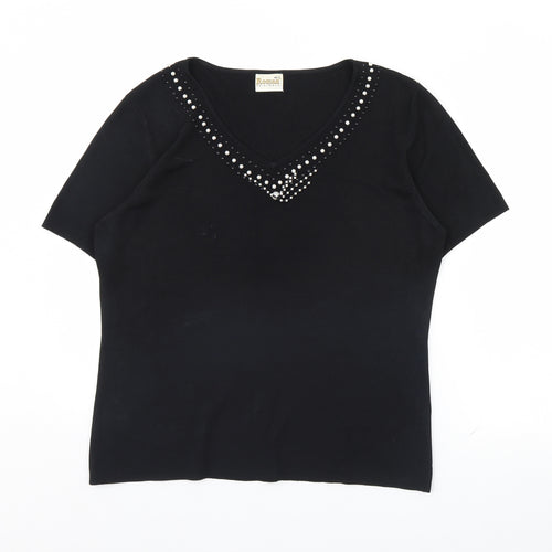 Roman Womens Black   Pullover Jumper Size M