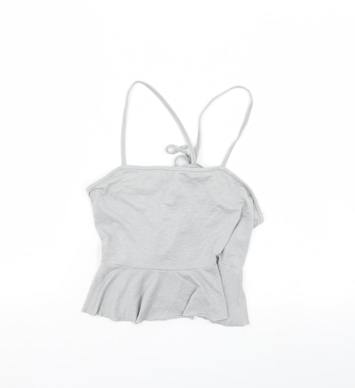 River Island Womens Grey Cropped Tank Size 10