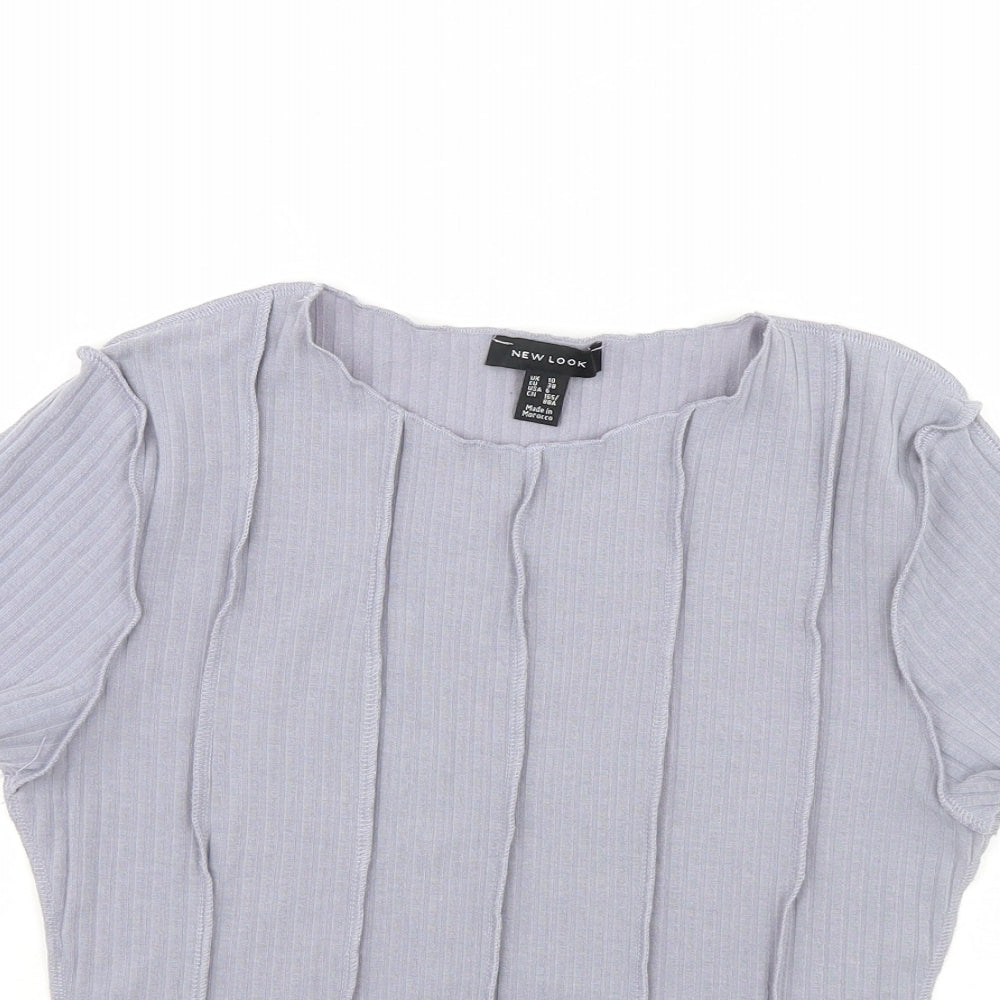 New Look Womens Blue   Cropped T-Shirt Size 10