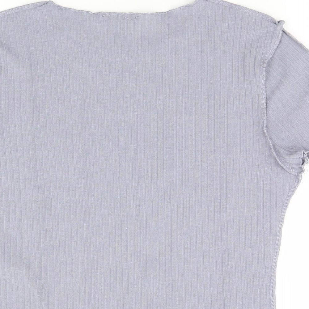 New Look Womens Blue   Cropped T-Shirt Size 10