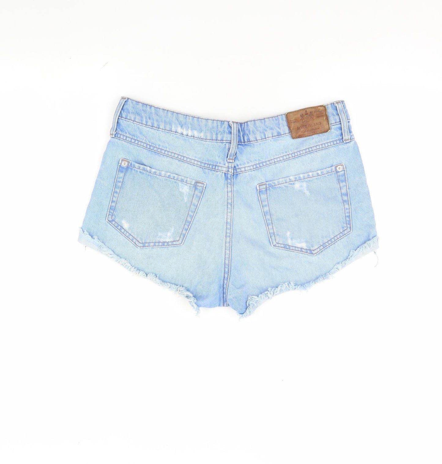 River Island Womens Blue  Denim Cut-Off Shorts Size 12
