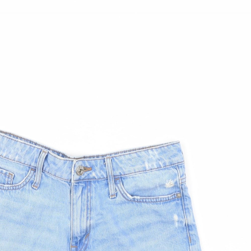 River Island Womens Blue  Denim Cut-Off Shorts Size 12