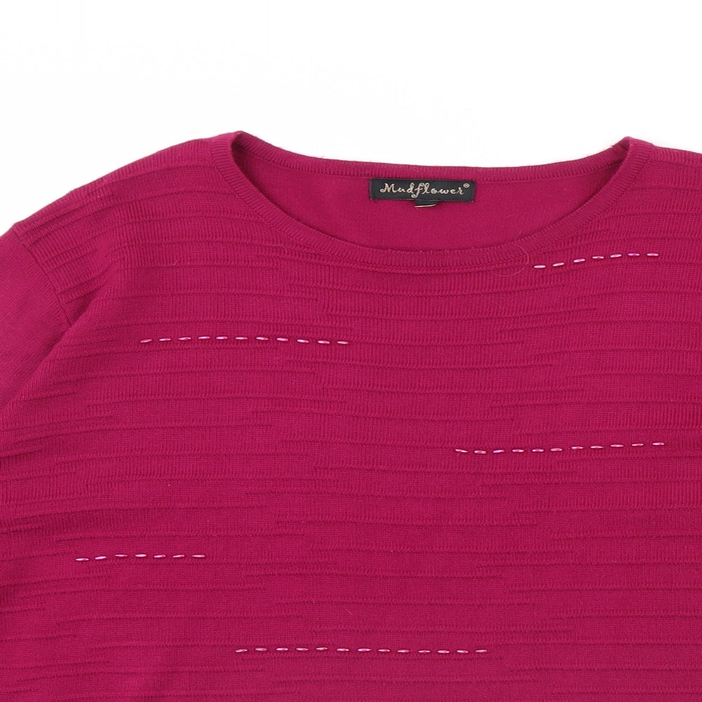 Mind Flower Womens Pink   Pullover Jumper Size L