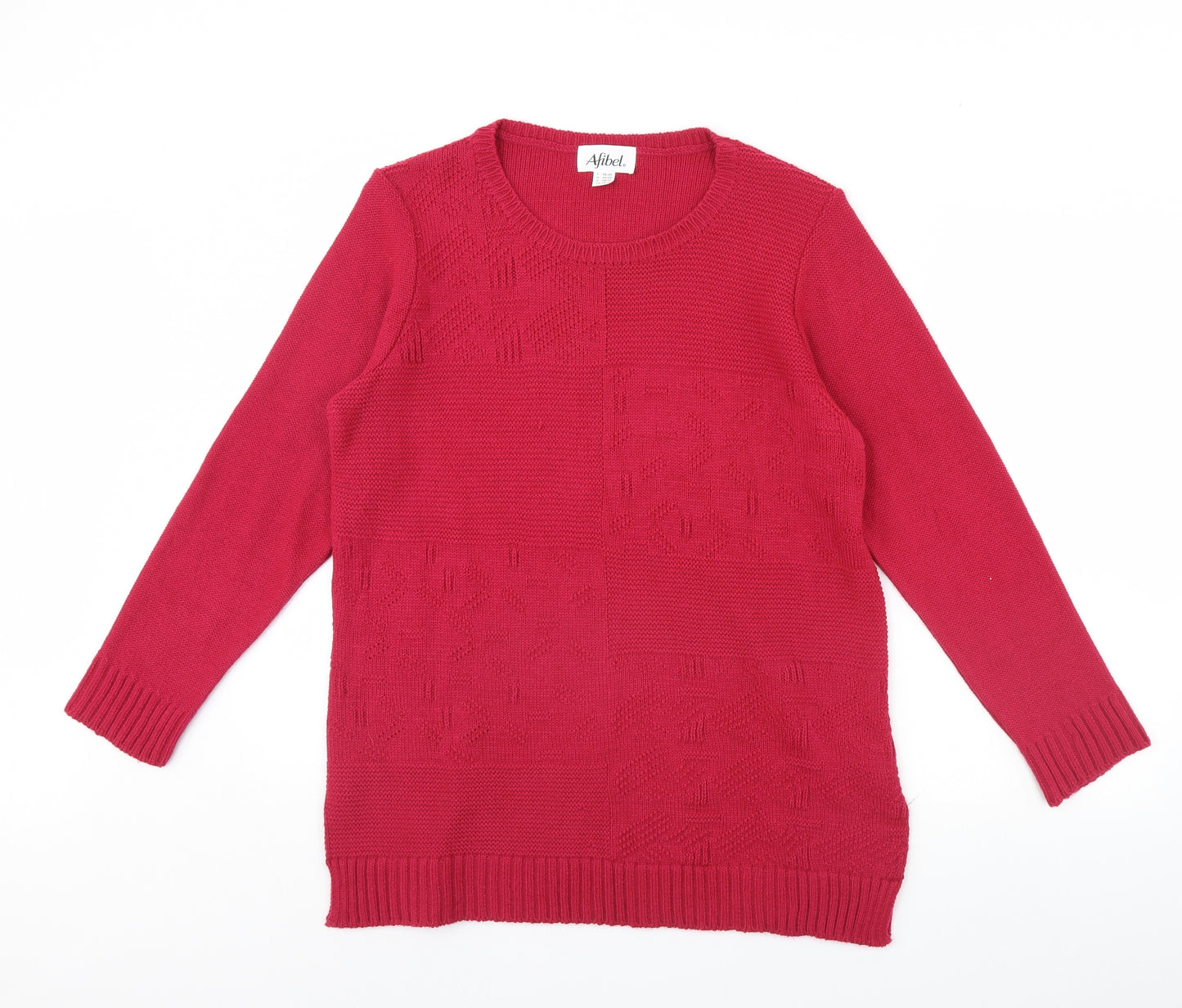 Afibel Womens Pink   Pullover Jumper Size 16