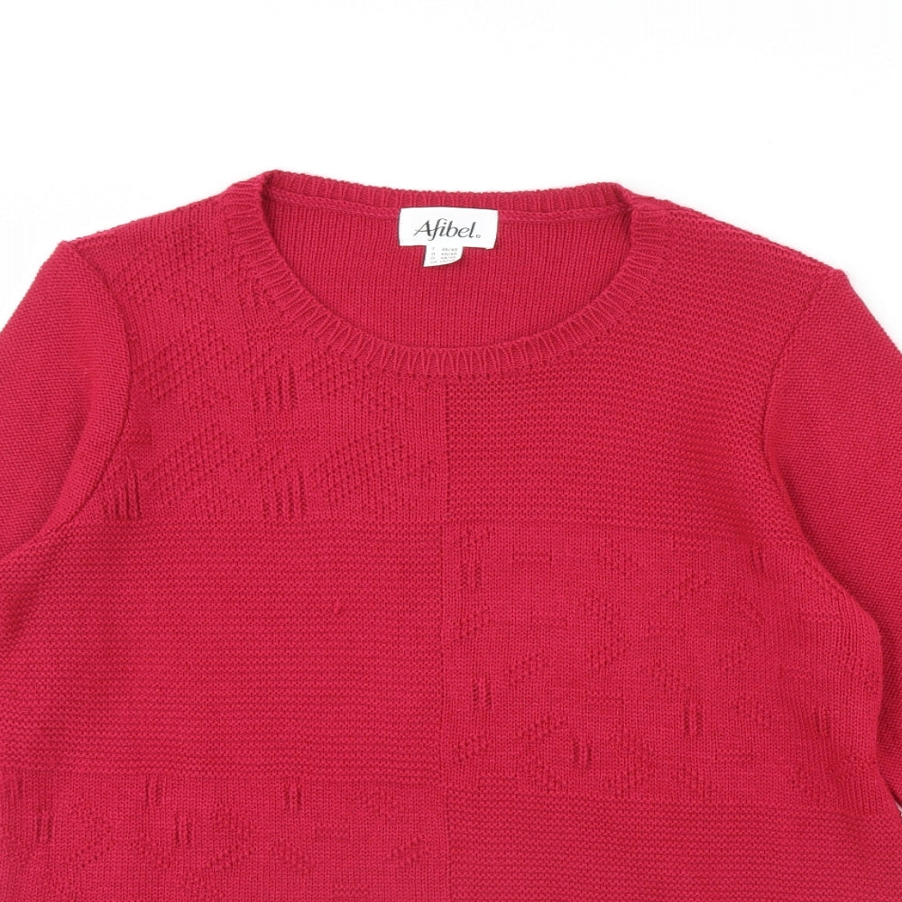 Afibel Womens Pink   Pullover Jumper Size 16