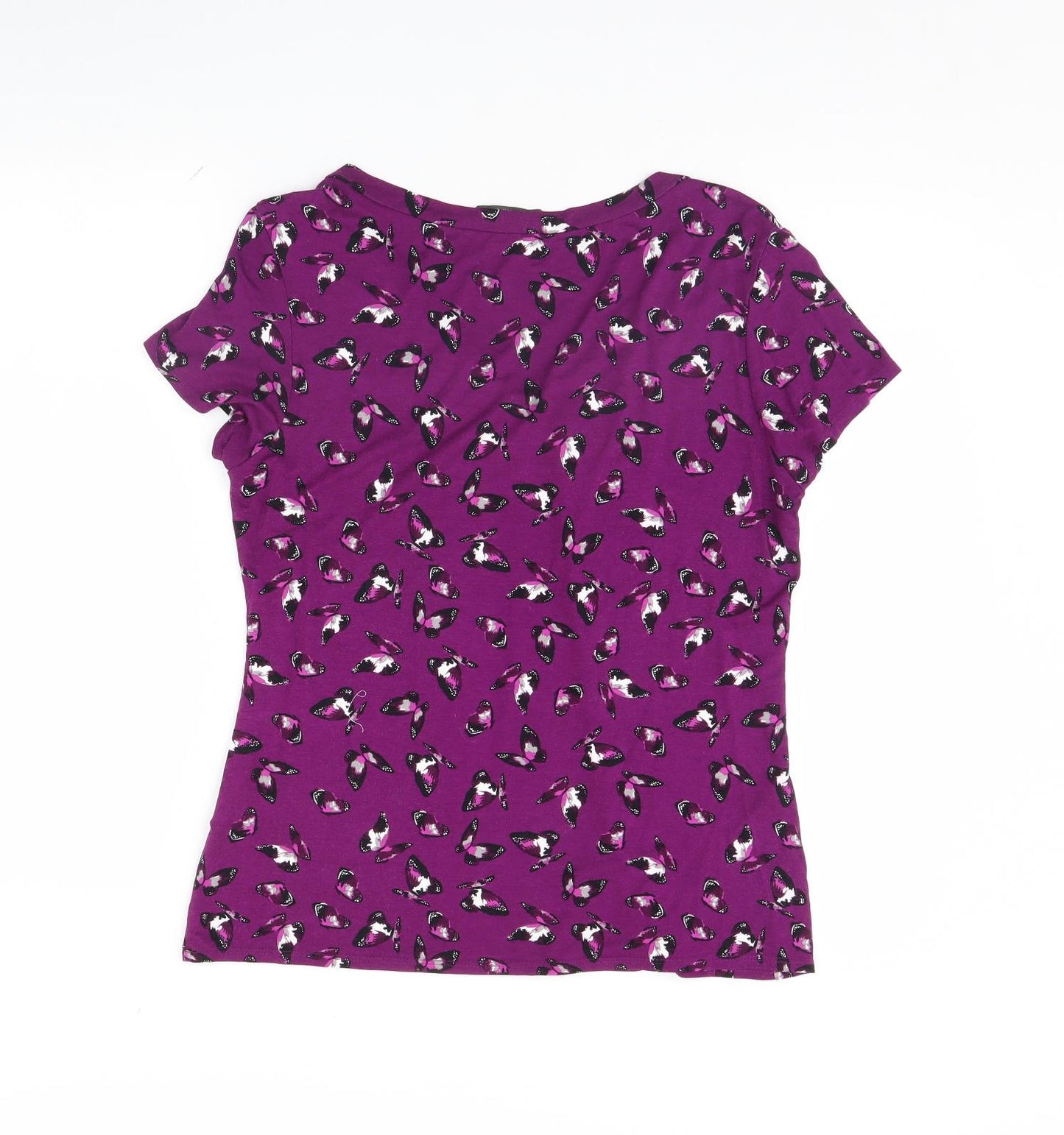 Bonmarché Womens Purple Animal Print  Basic Blouse Size 16