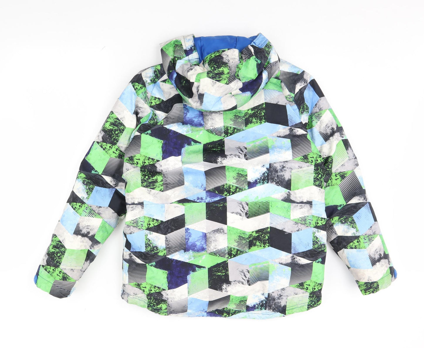 No Fear Boys Green Geometric  Rain Coat Coat Size 13 Years  - Snowboarding