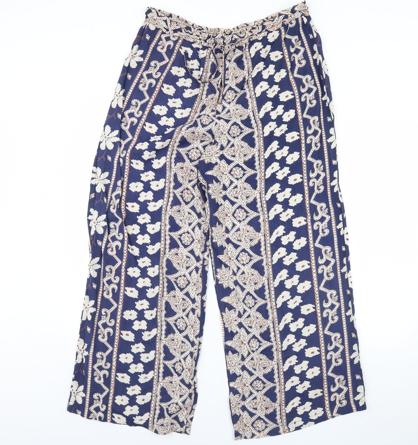 exit clothing Womens Blue Fair Isle  Trousers  Size S L32 in