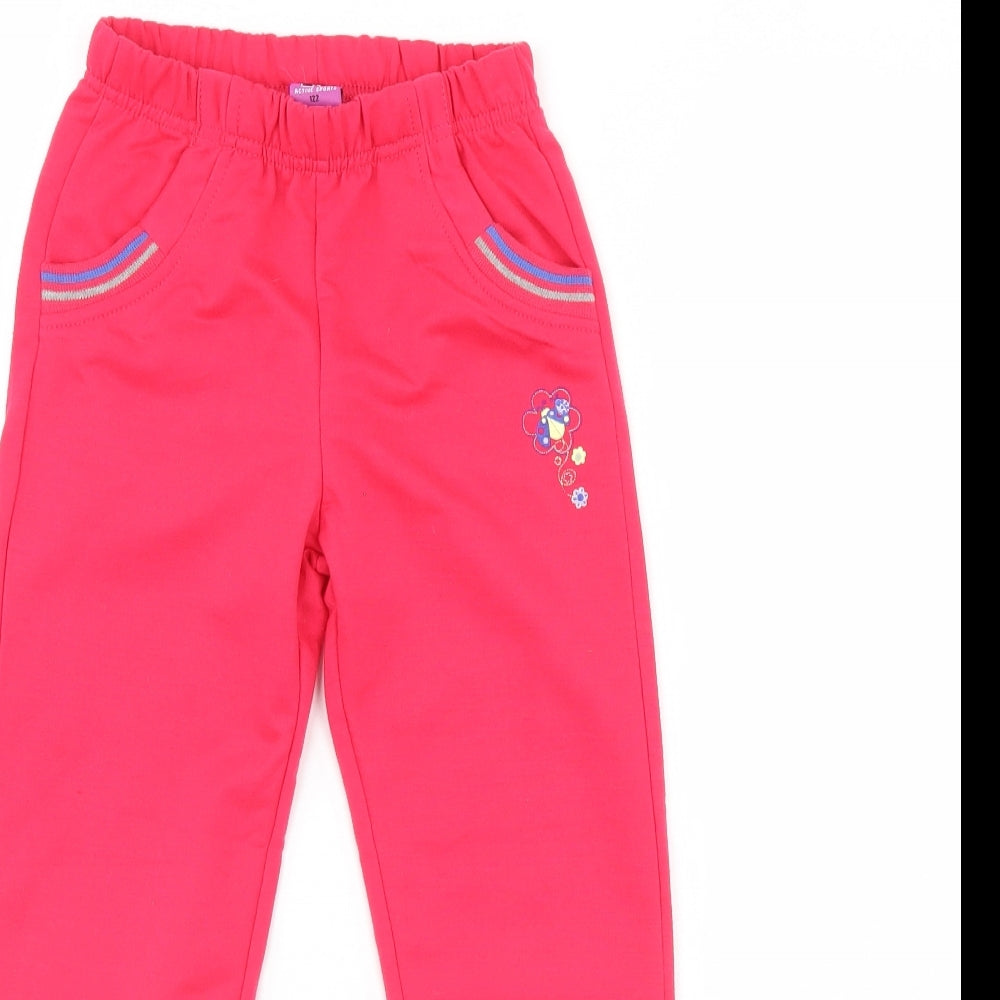 Active Wear Girls Pink   Jogger Trousers Size 7 Years