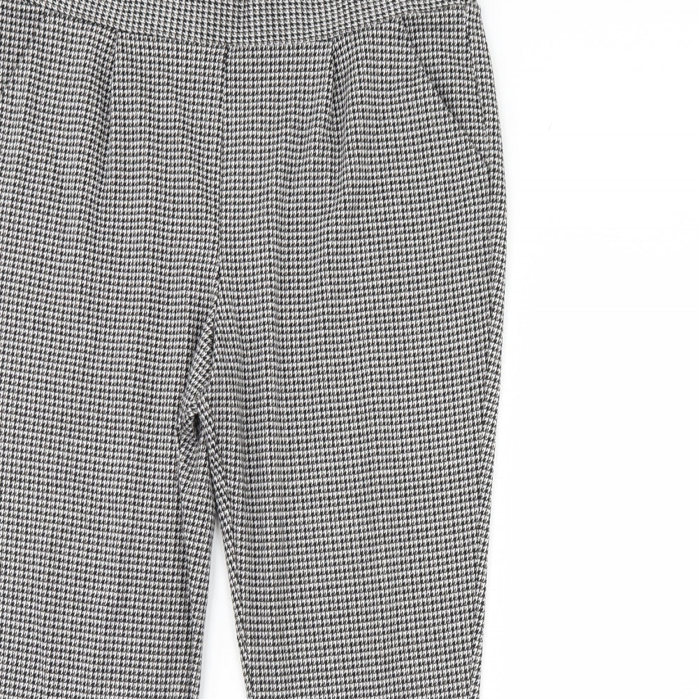 Papaya Womens Black Herringbone  Trousers  Size 16 L30 in