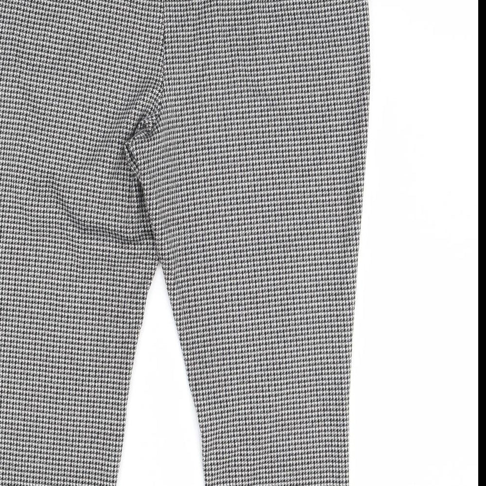 Papaya Womens Black Herringbone  Trousers  Size 16 L30 in