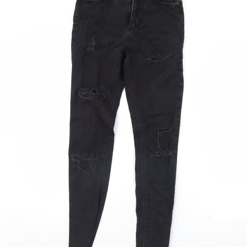 Missguided Womens Black  Denim Skinny Jeans Size 6 L29 in