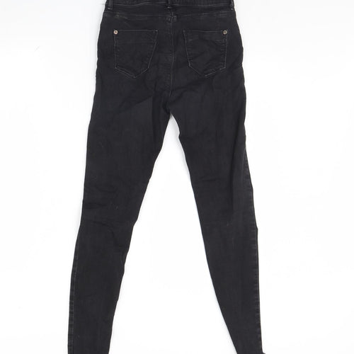 Missguided Womens Black  Denim Skinny Jeans Size 6 L29 in