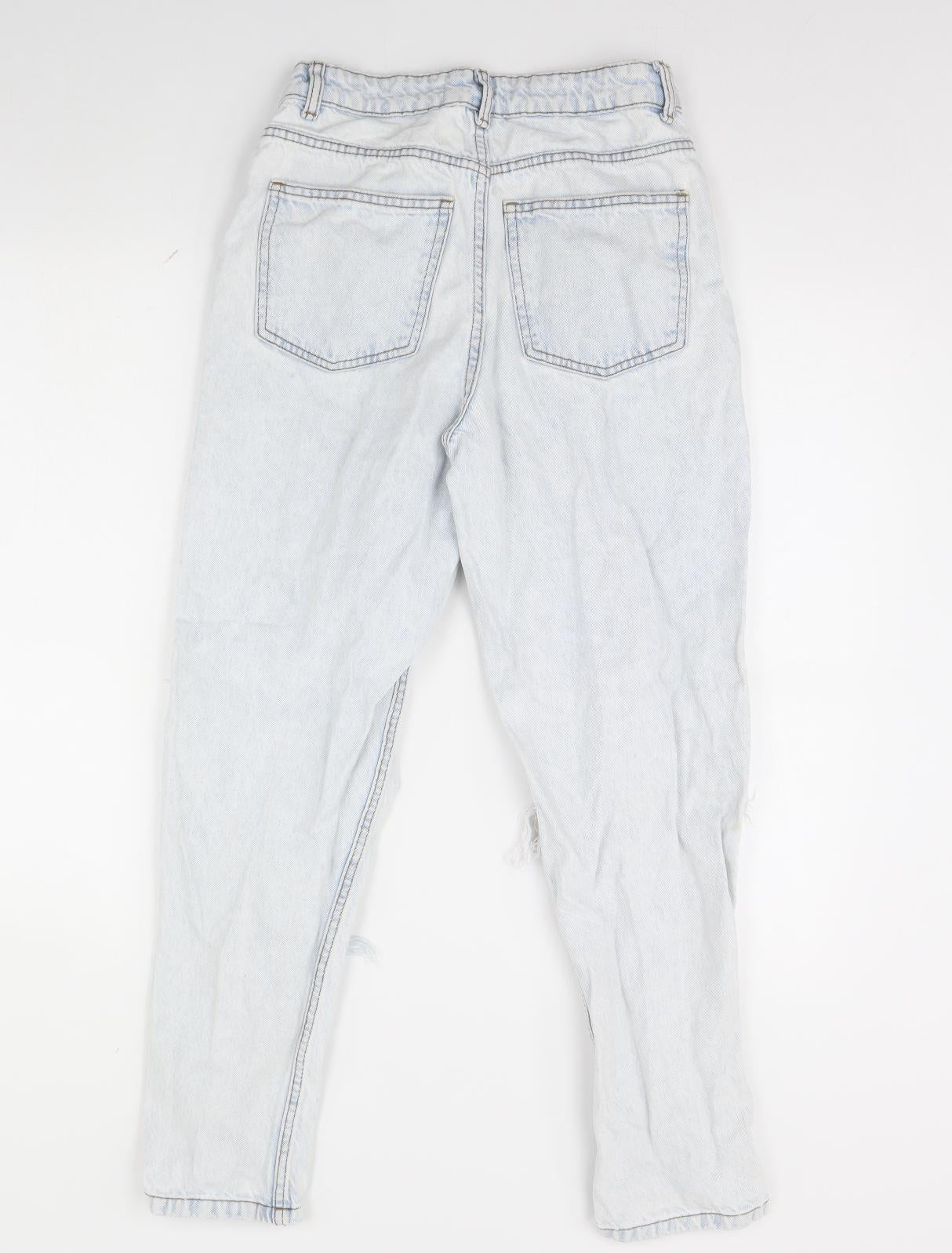 Denim & Co. Womens Blue  Denim Straight Jeans Size 8 L28 in