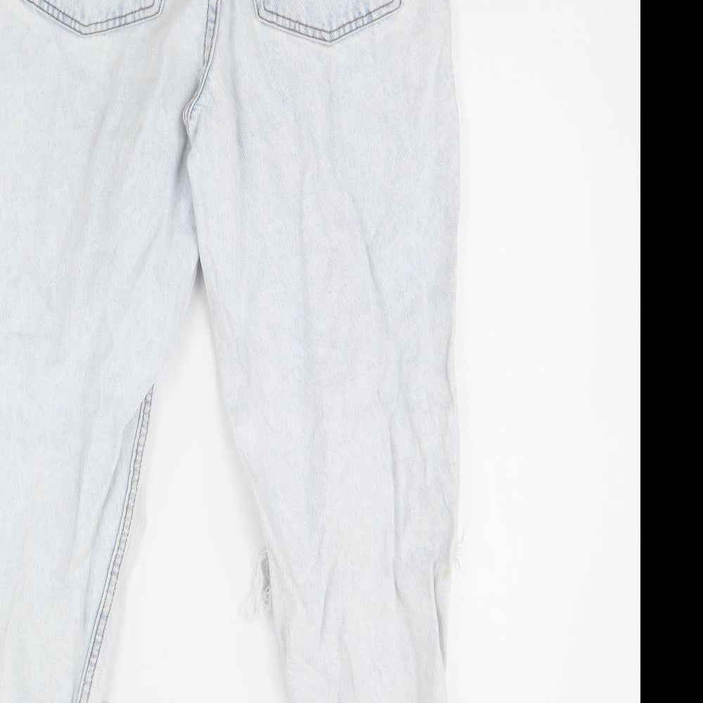 Denim & Co. Womens Blue  Denim Straight Jeans Size 8 L28 in