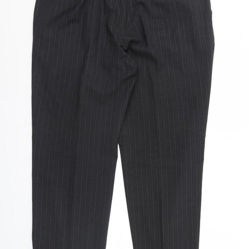 M&s Mens Black Striped  Trousers  Size 40 L31 in