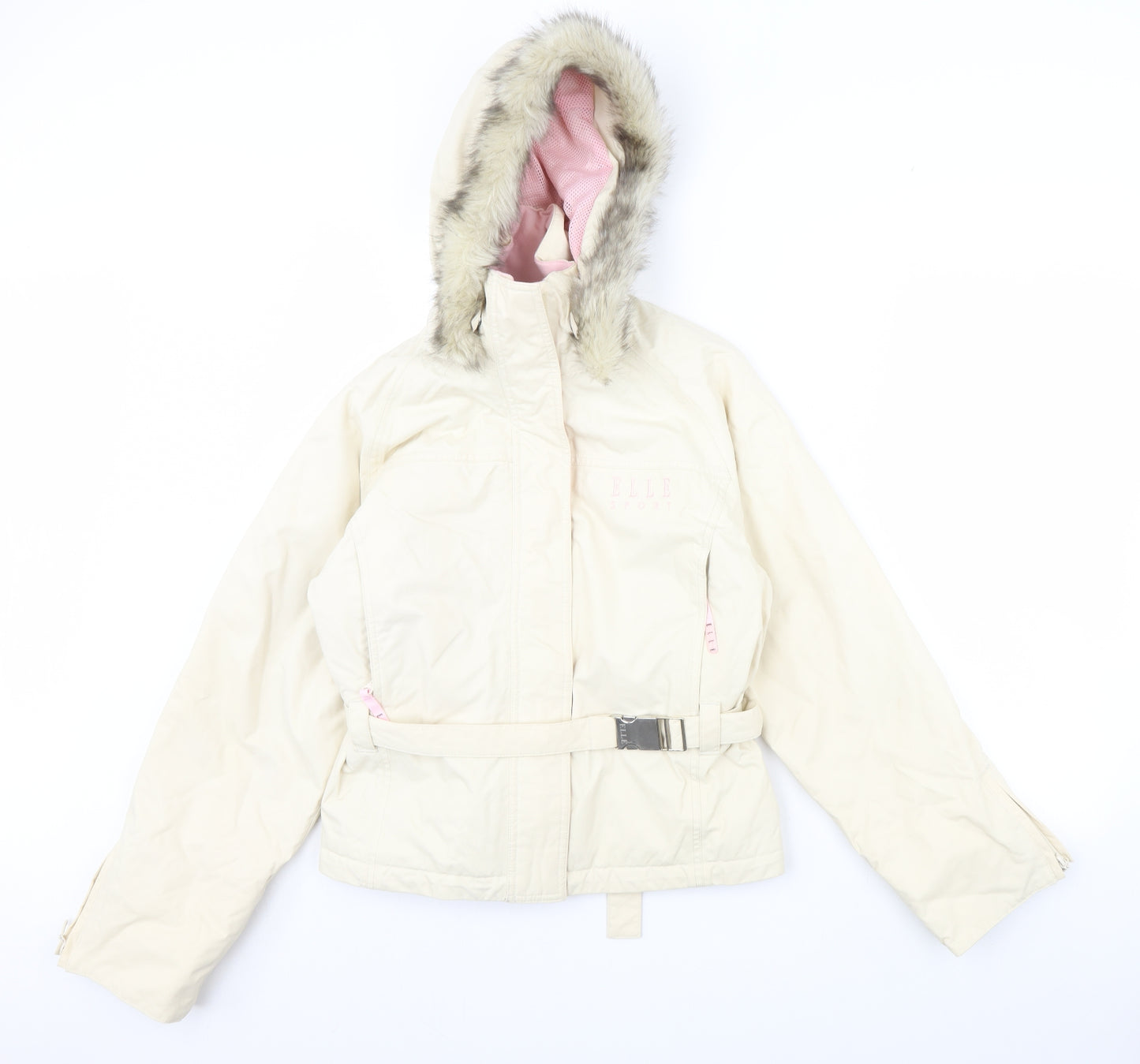 Elle Sport Womens Ivory   Rain Coat Coat Size 12
