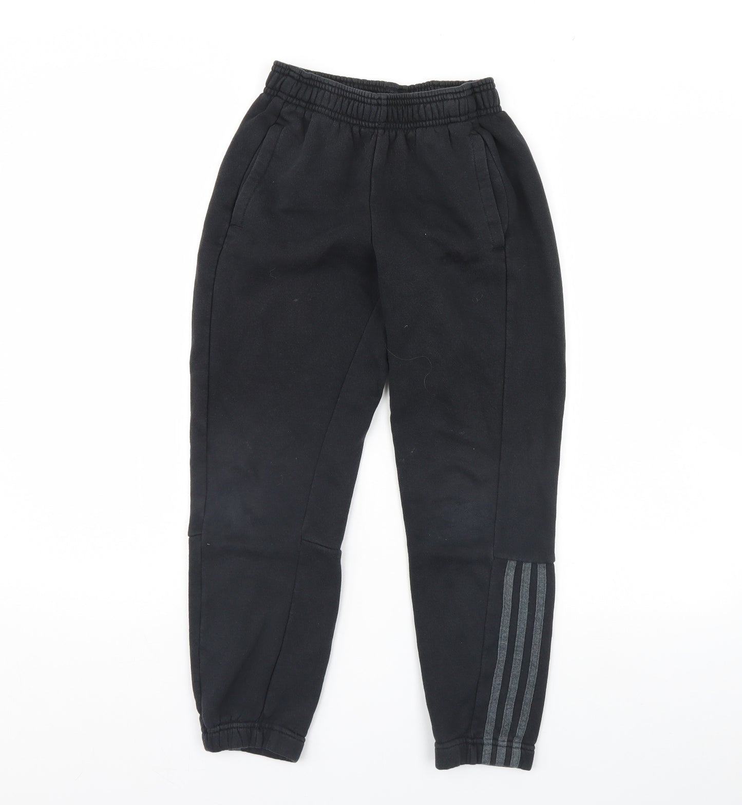 Adidas  Boys Black   Jogger Trousers Size 9 Years