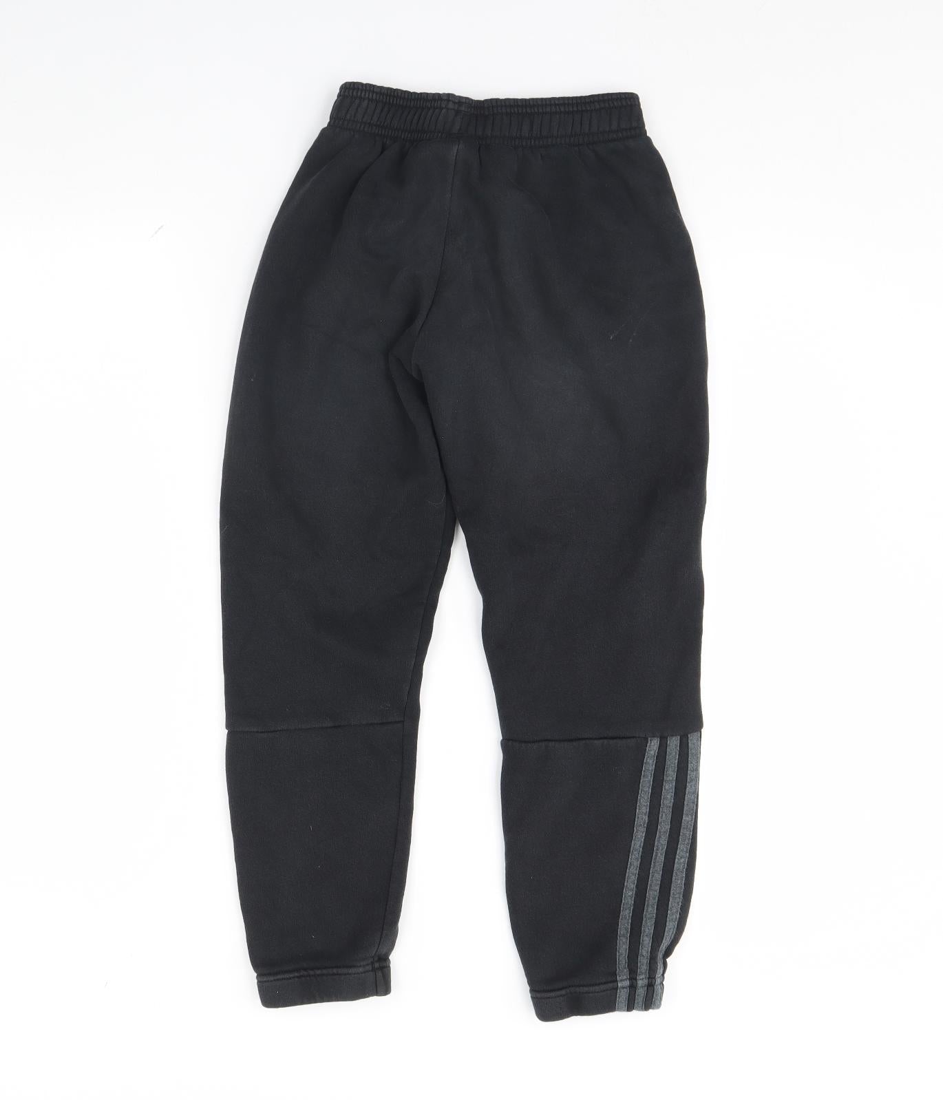 Adidas  Boys Black   Jogger Trousers Size 9 Years